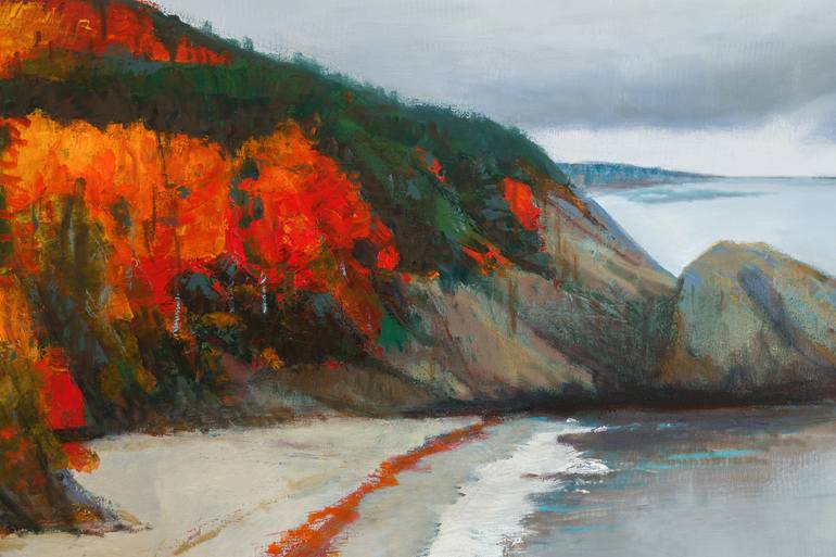 Original Abstract Landscape Painting by Bo Kravchenko