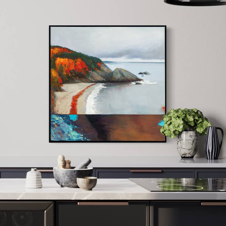 Original Abstract Landscape Painting by Bo Kravchenko